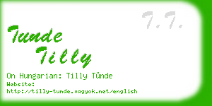 tunde tilly business card